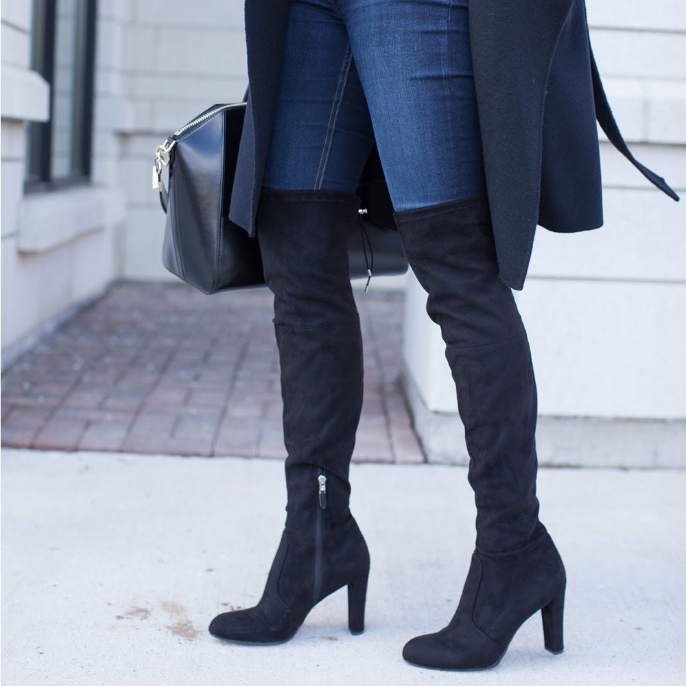 Sam Edelman Kent thigh high black suede boots